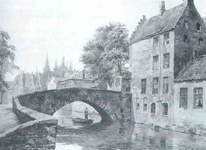 Kanalparti Fra Brugge by August Fischer