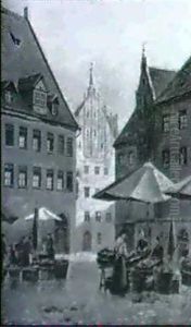 Marktplatz In Einer Franksischen Stadt by August Fischer