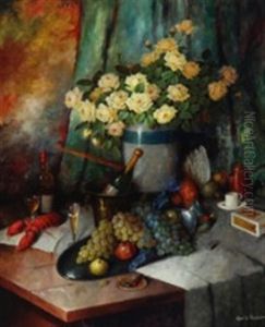 Still Life With Roses, Lobster, Fruit And Game