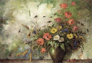 Poppies, Daisies And Wild Flowers In A Vase Poppies, Daisies And Wild Flowers In A Vase