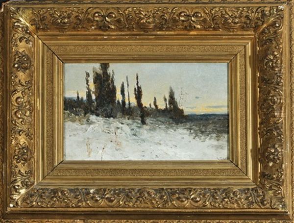 Winterlandschaft Im Schein Der Untergehenden Sonne - view 1