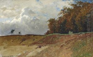 A Sandpit On The Herreninsel (chiemsee) by Eduard Fischer