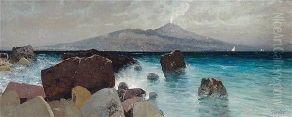 Coast, Vesuvius In The Background - view 1