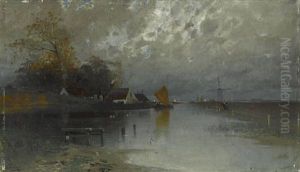 Hollandisches Fischerdorf by Eduard Fischer