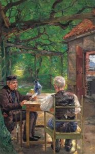 Lugasban Kartyazok (card Players In The Arbour) by Ernst Albert Fischer