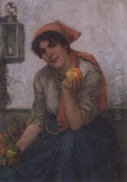 Maiden With Apples - view 1