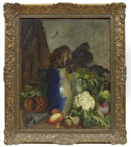 Stilleben Med Apa by Gustaf Ericson Fischer