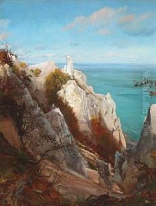 At Mons Klint On A Sunny Day by Hans Christian Fischer