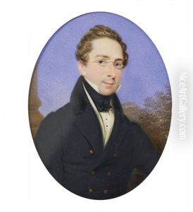 A Miniature Self Portrait Of Johann Georg Paul Fischer
