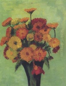 Vase Mit Gerbera by Johannes Fischer
