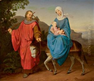 Flucht Nach Agypten by Josef Anton Fischer