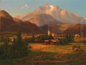 View Of The Salzkammergut by Ludwig Fischer