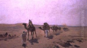 Arab Caravan by Ludwig Hans Fischer