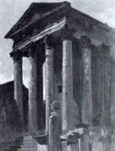 Roman Temple Facade by Ludwig Hans Fischer