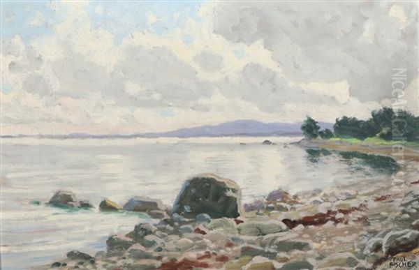 Coastal Scene With Drifting Clouds - view 1