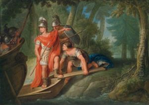 Carlo Und Ubaldo Schiffen Sich Ein, Armida Zu Verlassen by Vinzenz Fischer