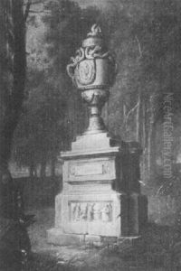 Waldinneres Mit Grabdenkmal