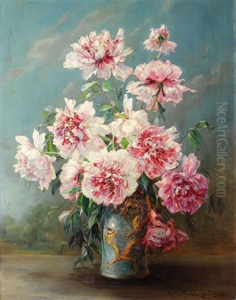 Pfingstrosen In Chinesischer Vase - view 1