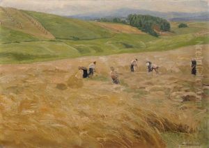 Bei Der Ernte by Adolf Fischer-Gurig