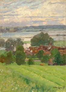 Dorflandschaft An Der Elbe(?)