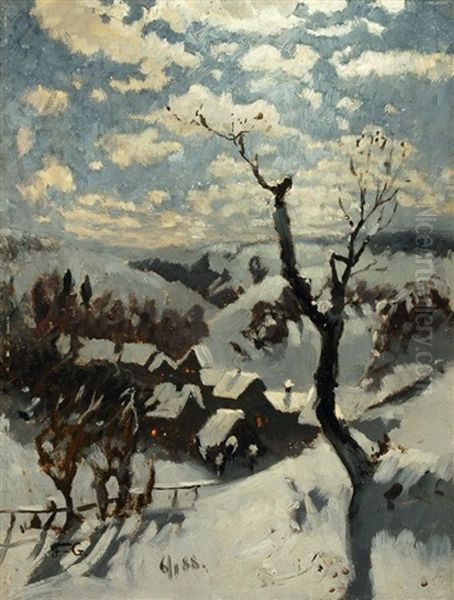 Dorflandschaft Im Winter - view 1