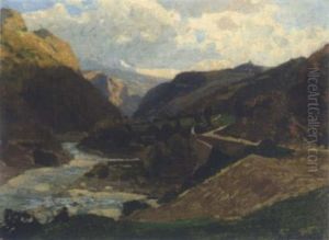 Abend An Der Brennerstrase Unterhalb Klausen Abend An Der Brennerstrase Unterhalb Klausen