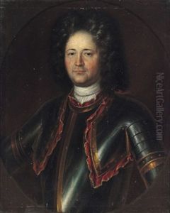 Bildnis Des Johann Heinrich Von Hirschligau Mit Perucke Und Im Harnisch