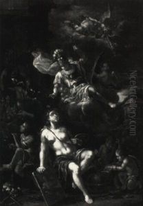 Minerva Protecting The Arts by Isaak Fisches the Elder