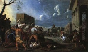 Der Raub Der Sabinerinnen by Isaak Fisches the Elder