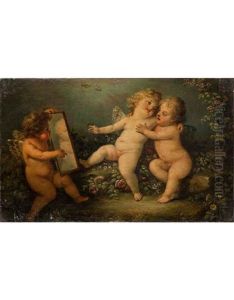 Giochi Di Putti (set Of 3) by Fedele Fischetti
