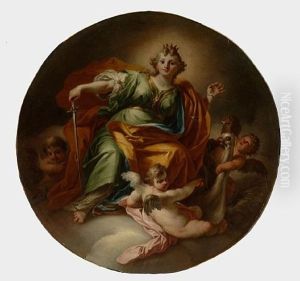 An Allegory Of Justice (+ An Allegory Of Fortitude; Pair) by Fedele Fischetti