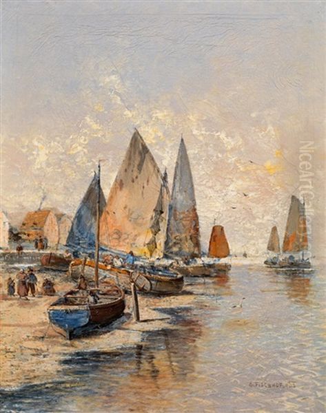 Kuste Mit Fischerbooten - view 1