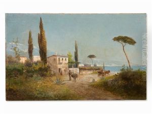 Italian Landscape by Georg Fischhof