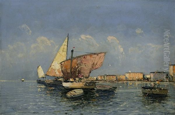 Hafenansicht Mit Segelbooten - view 1
