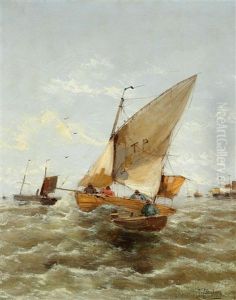 Fischer In Ihren Booten Vor Der Kuste Fischer In Ihren Booten Vor Der Kuste
