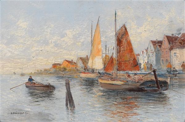 Sailing Boats By The Pier - view 1