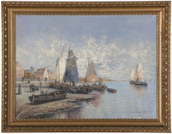 Fishing Village With Boats - view 1