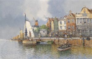 Hafenszene by Georg Fischhof