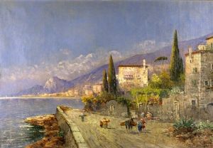 Street From Italian Town by Georg Fischhof