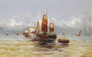 Segelbatar I Lagunen by Georg Fischhof