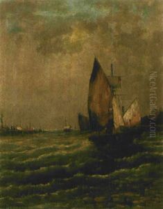 Fischerboot Im Hafen by Georg Fischhof