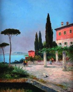 Paysage Lacustre Anime by Georg Fischhof