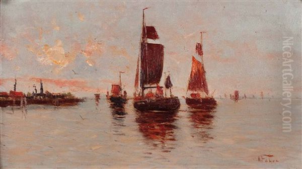 Fischerboote Bei Abendstimmung - view 1