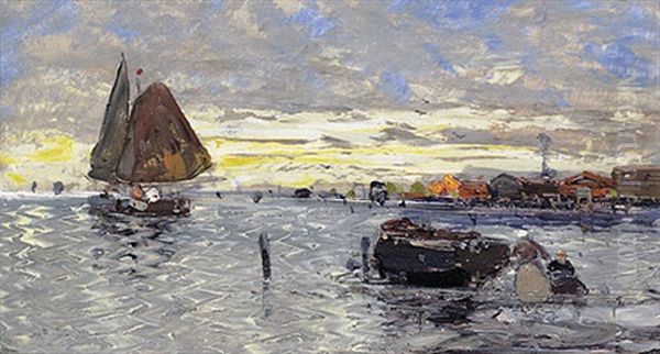 Morgendliche Marine Mit Fischerbooten - view 1