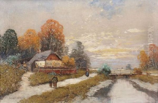 Herbstliche Fluslandschaft - view 1