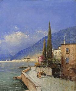 Village By The Sea by Georg Fischhof