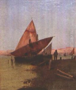 Fischerboote Am Ufer by Georg Fischhof