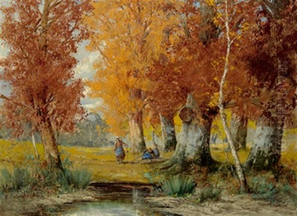 Holzsammlerinnen Im Herbstwald - view 1