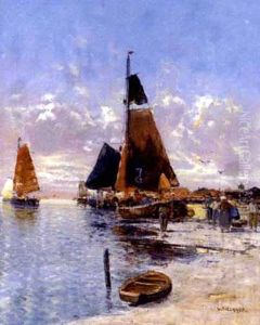 Beladen Der Segelschiffe Am Strand