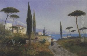 Veduta Del Lago Di Garda by Georg Fischhof